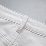 Pearl-Embellished Asymmetric Cut-Out Shorts