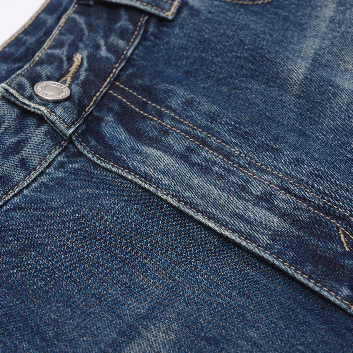 Baggy Bermuda Washed Denim Shorts