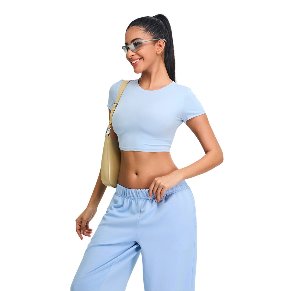 Ultra-Soft Crewneck Cropped T-Shirt