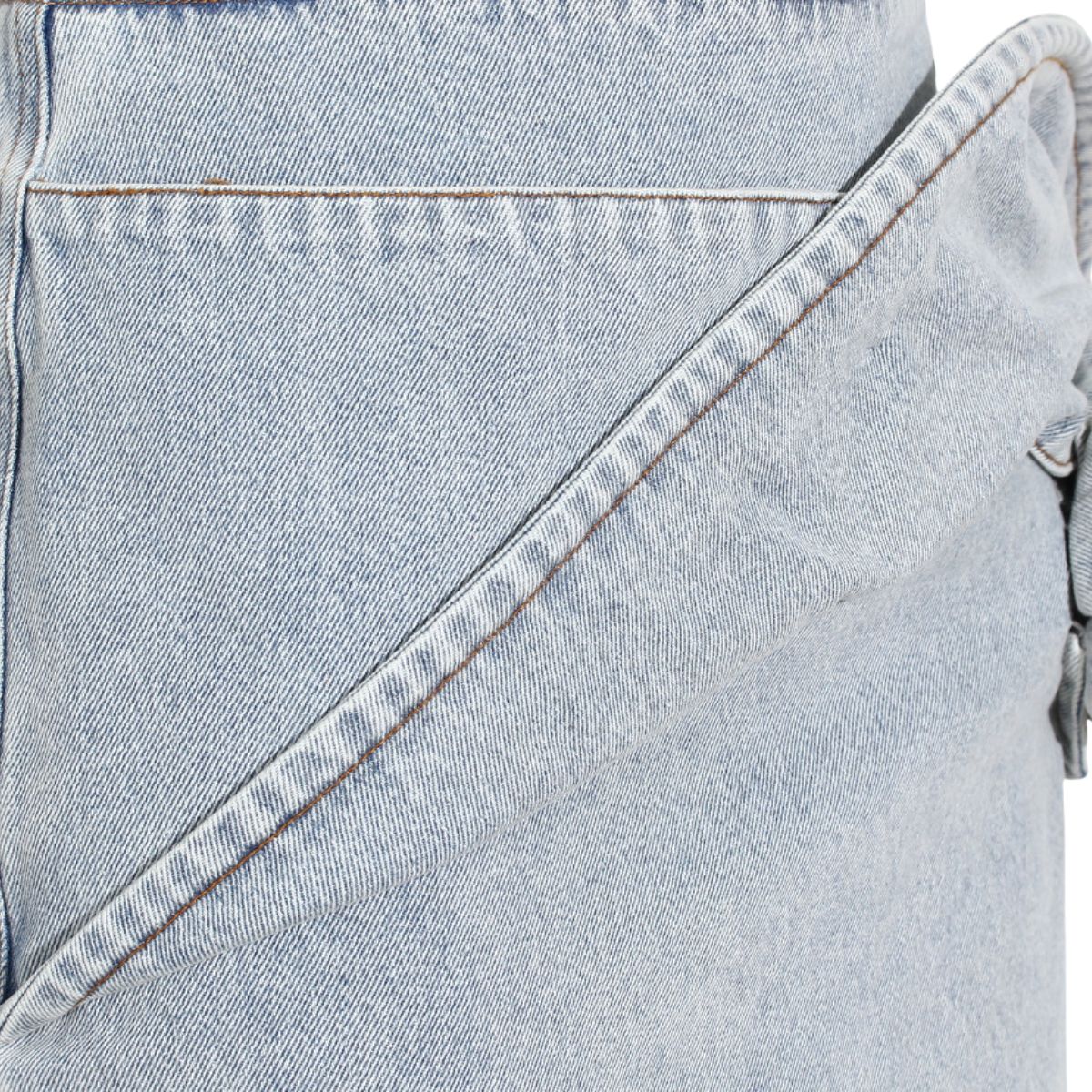 Floral Appliqu¨¦ Denim Midi Skirt