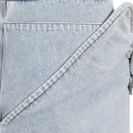 Floral Appliqu¨¦ Denim Midi Skirt