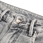 Beaded-Embroidered Floral Cut-Out Ankle Jeans