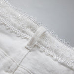 Pearl-embellished Embroidered Butterfly Denim Shorts