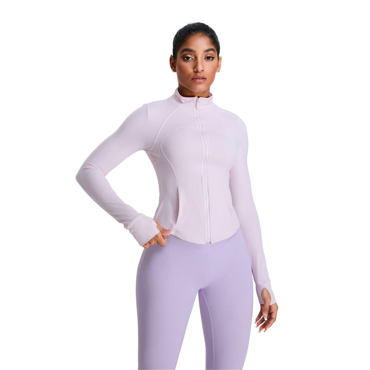 Women's Solid Color Full-Zip Jacket