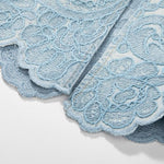 Heavy-Embroidered Rhinestone Denim A-Line Skirt