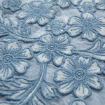 Organza Patchwork Floral-Embroidered Bootcut Jeans