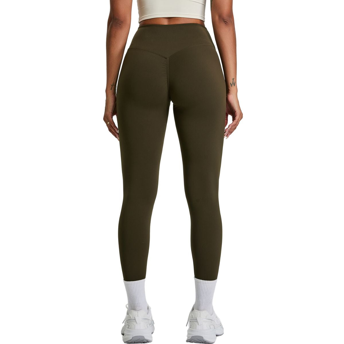 High-Waisted Solid Color Workout Leggings
