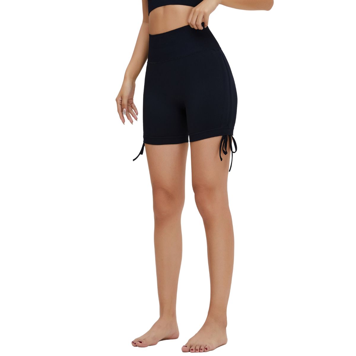 Solid Color Butt-Lift Ruched Shorts