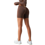 Solid Color V Waist Yoga Shorts