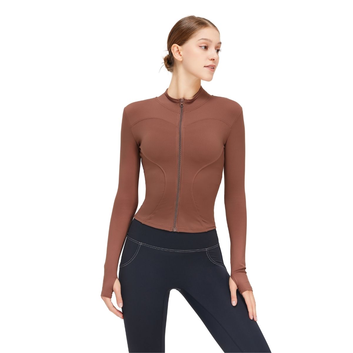 Tailored Fit Thumbhole Full-Zip Jacket