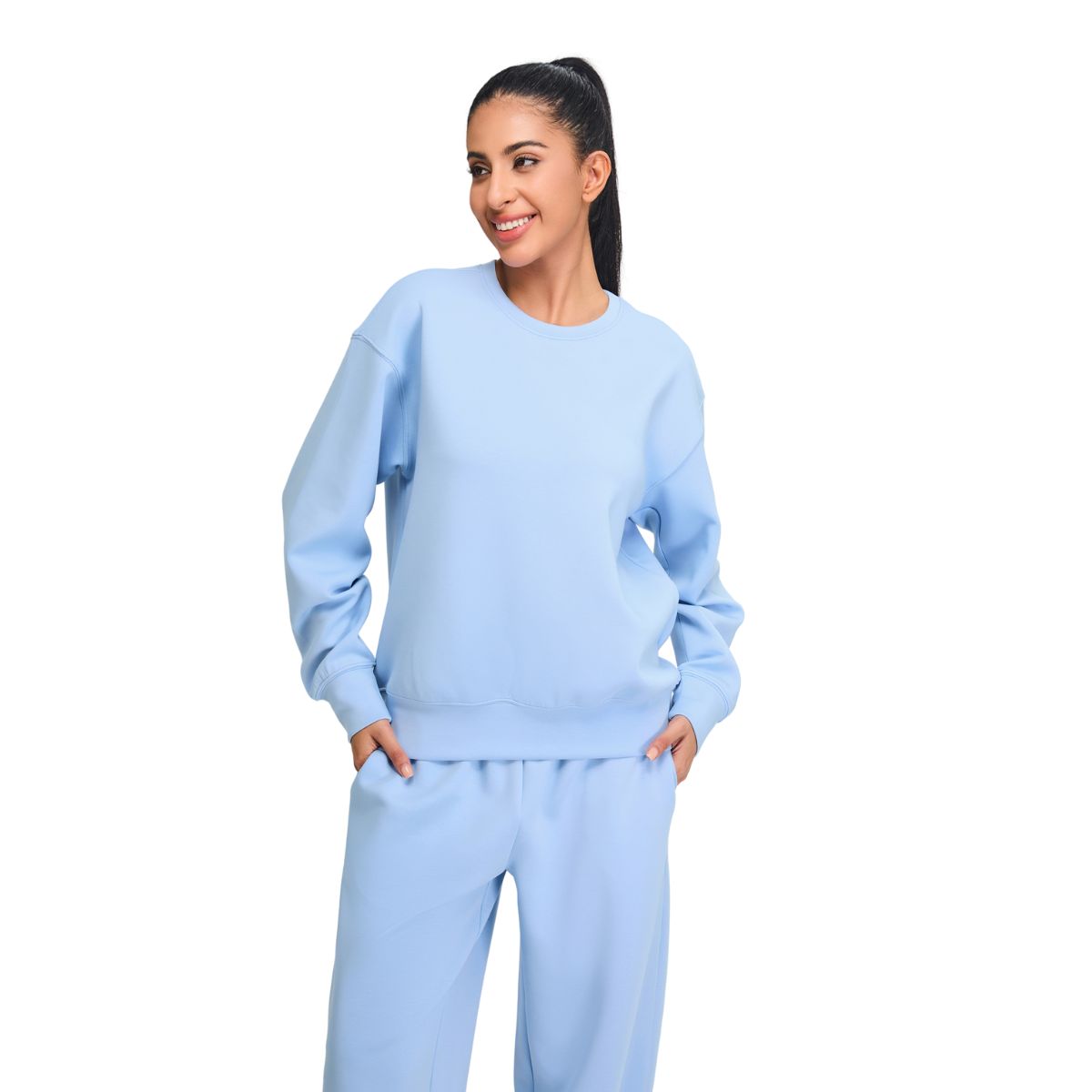 Solid Color Relaxed Fit Sweatshirt