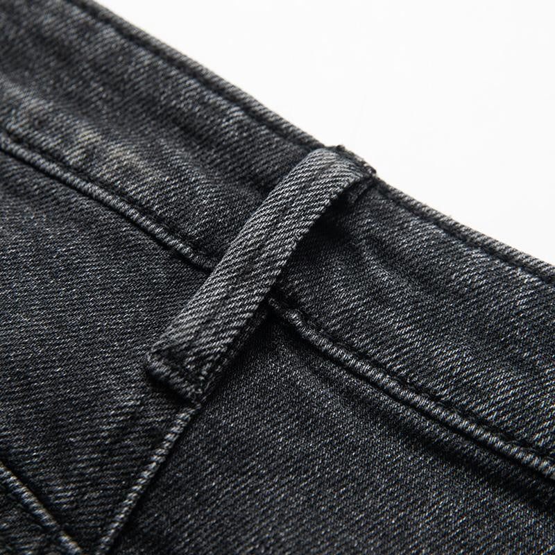 Pearl-Embellished Floral Embroidered Cut-Out Jeans