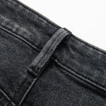 Pearl-Embellished Floral Embroidered Cut-Out Jeans