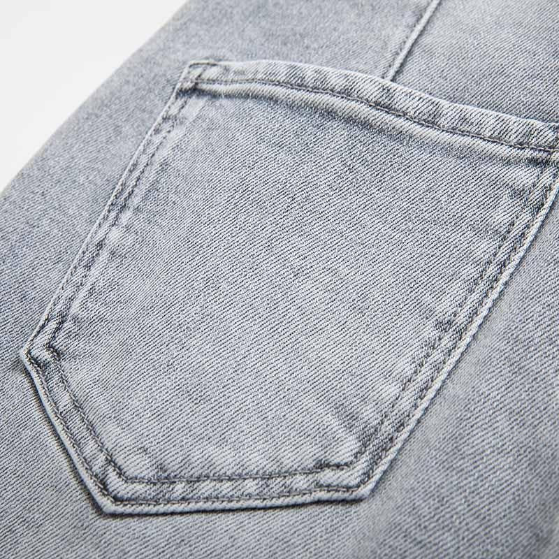 Patchwork Pearl-Frog Closure Embroidered Jeans