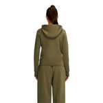 Solid Color Relaxed Fit Full-Zip Hoodie