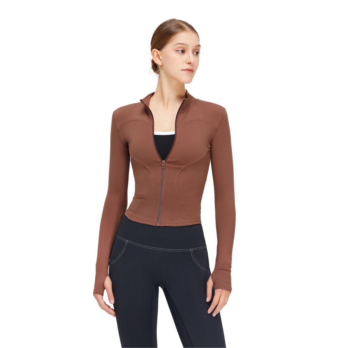 Tailored Fit Thumbhole Full-Zip Jacket