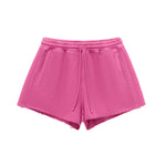 Women's Vintage Washed Raw Edge Shorts