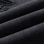 Pearl-Embellished Floral-Embroidered Whisker Jeans