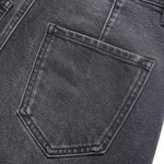 Pearl-Embellished Embroidery Cut-Out Whisker Jeans