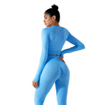 Thumb Holes Cropped Long-Sleeve Shirt