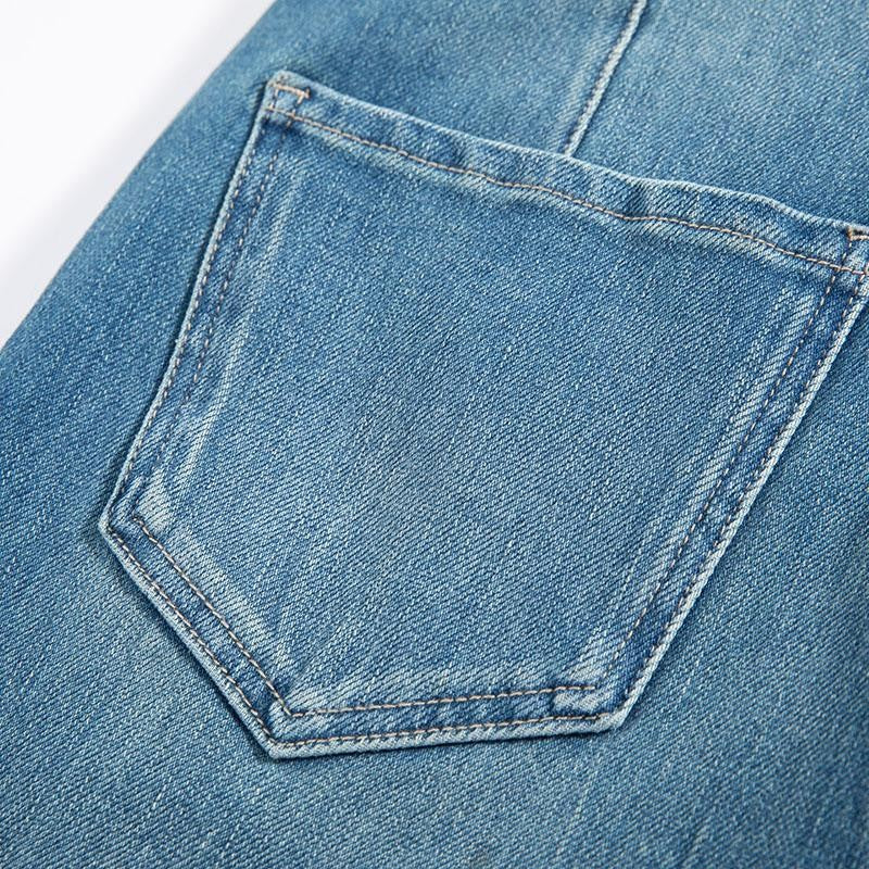 Phoenix-Embroidered Sequin Tapered Ankle Jeans