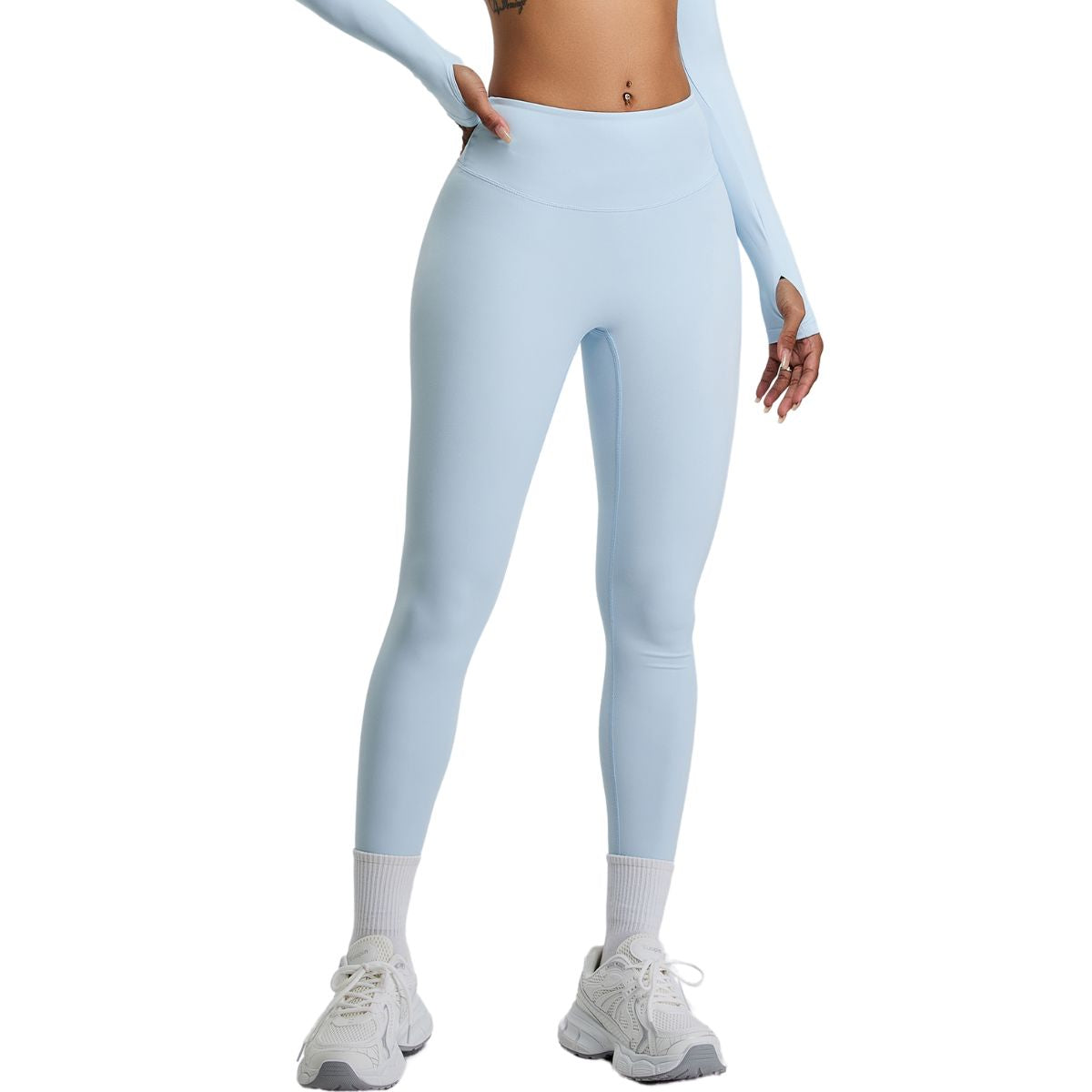 High-Waisted Solid Color Workout Leggings