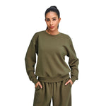 Solid Color Relaxed Fit Sweatshirt