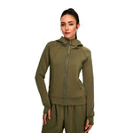 Solid Color Relaxed Fit Full-Zip Hoodie