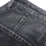 Pearl-Embellished Embroidery Cut-Out Whisker Jeans