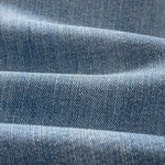 Raw-Edge Hem Heavily Embroidered Denim Skirt