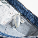 Raw Hem Floral Lace-Cut Jeans with Rhinestones