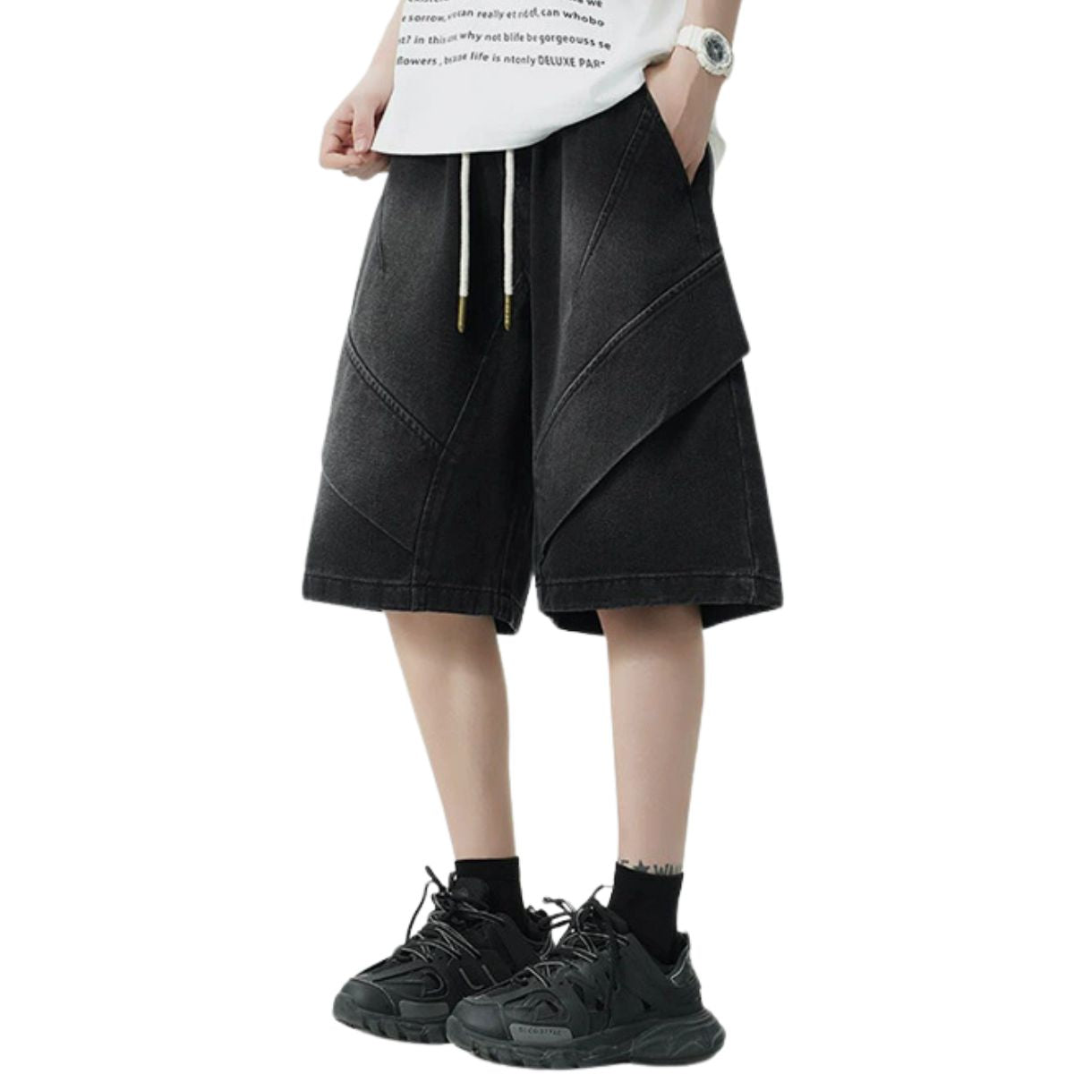 Vintage Washed Bermuda Denim Shorts