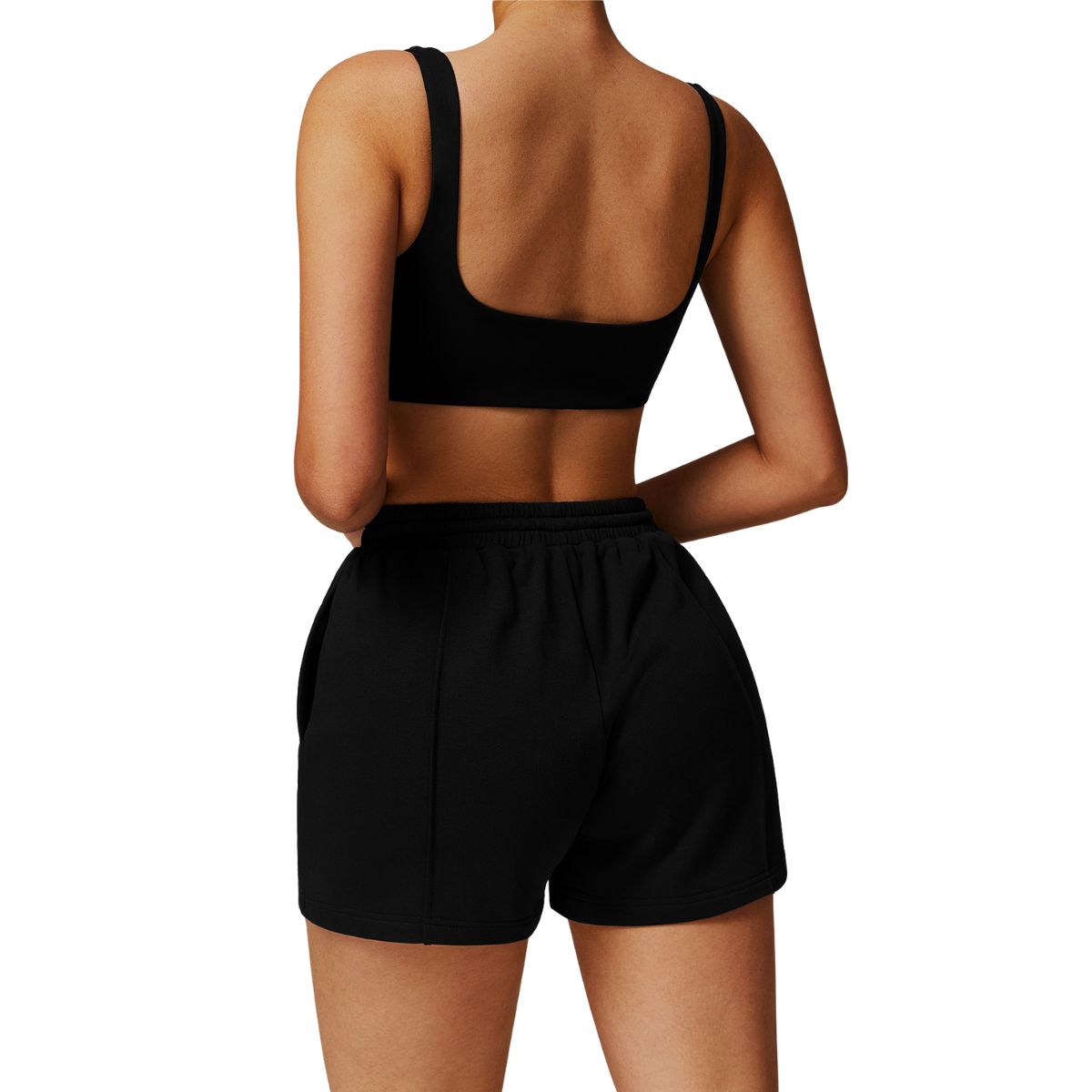 Women's Solid Pleated Cotton Shorts