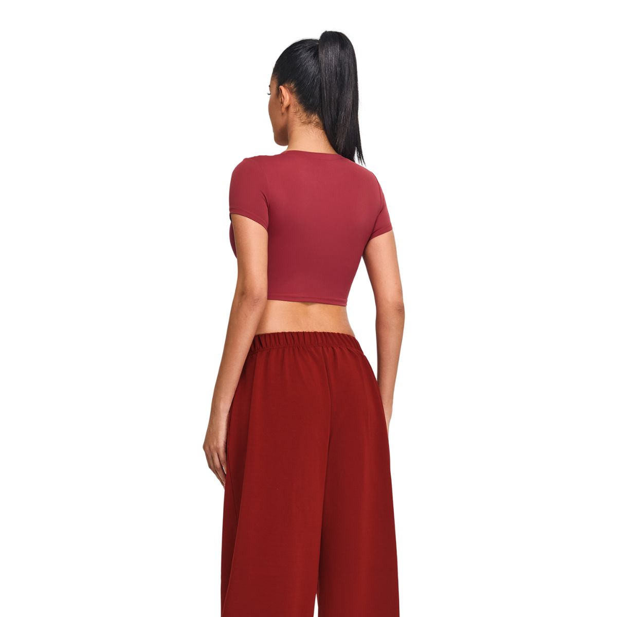 Ultra-Soft Crewneck Cropped T-Shirt