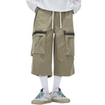 Cargo Wide-Leg Cropped Pants