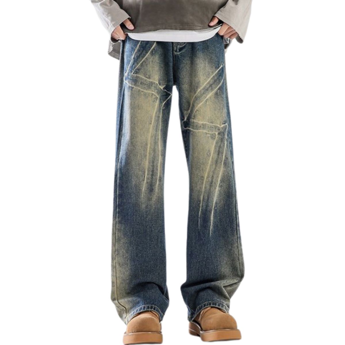 Electric Tie-Dye Baggy Denim Jeans