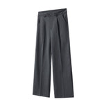 Solid-Color Single Pleat Trousers