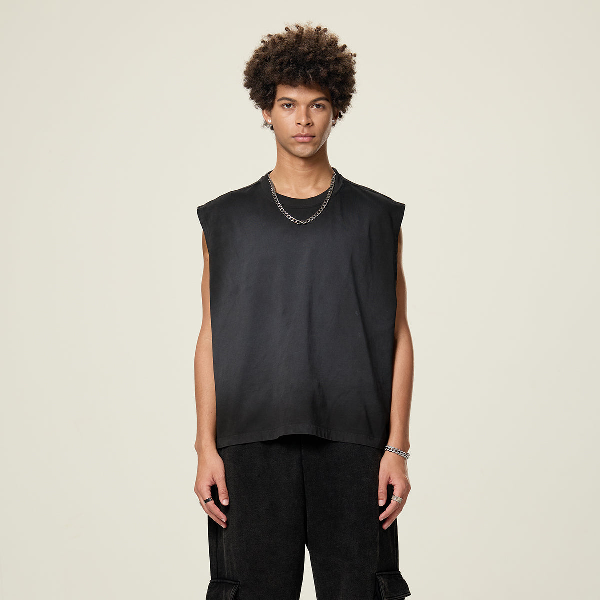 Vintage Washed Boxy Muscle Tank 230gsm