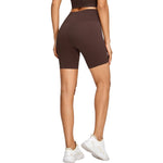 High-Waisted Solid Color Yoga Shorts