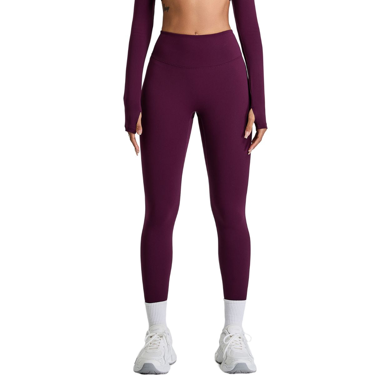 High-Waisted Solid Color Workout Leggings
