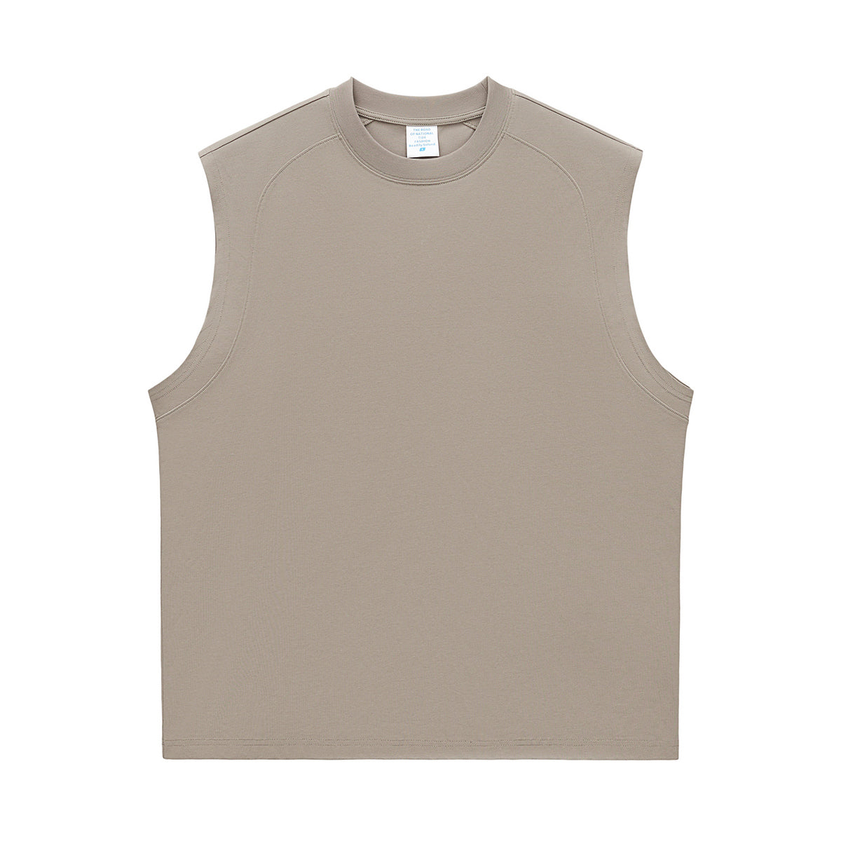 Solid Color Crew Neck Sleeveless Tee 240gsm