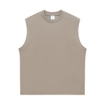 Solid Color Crew Neck Sleeveless Tee 240gsm