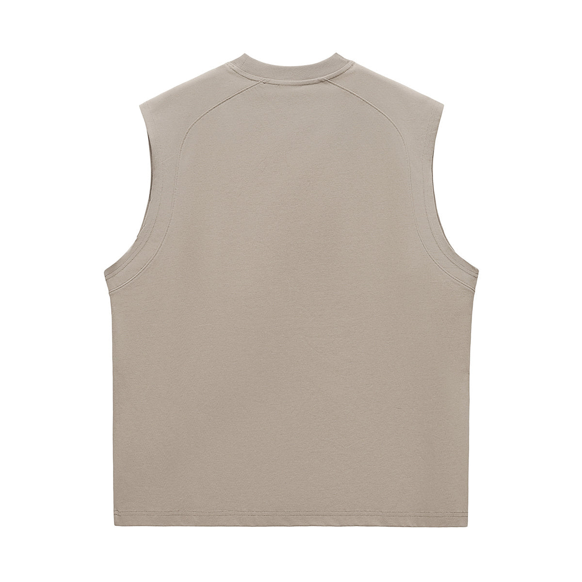 Solid Color Crew Neck Sleeveless Tee 240gsm