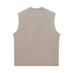 Solid Color Crew Neck Sleeveless Tee 240gsm