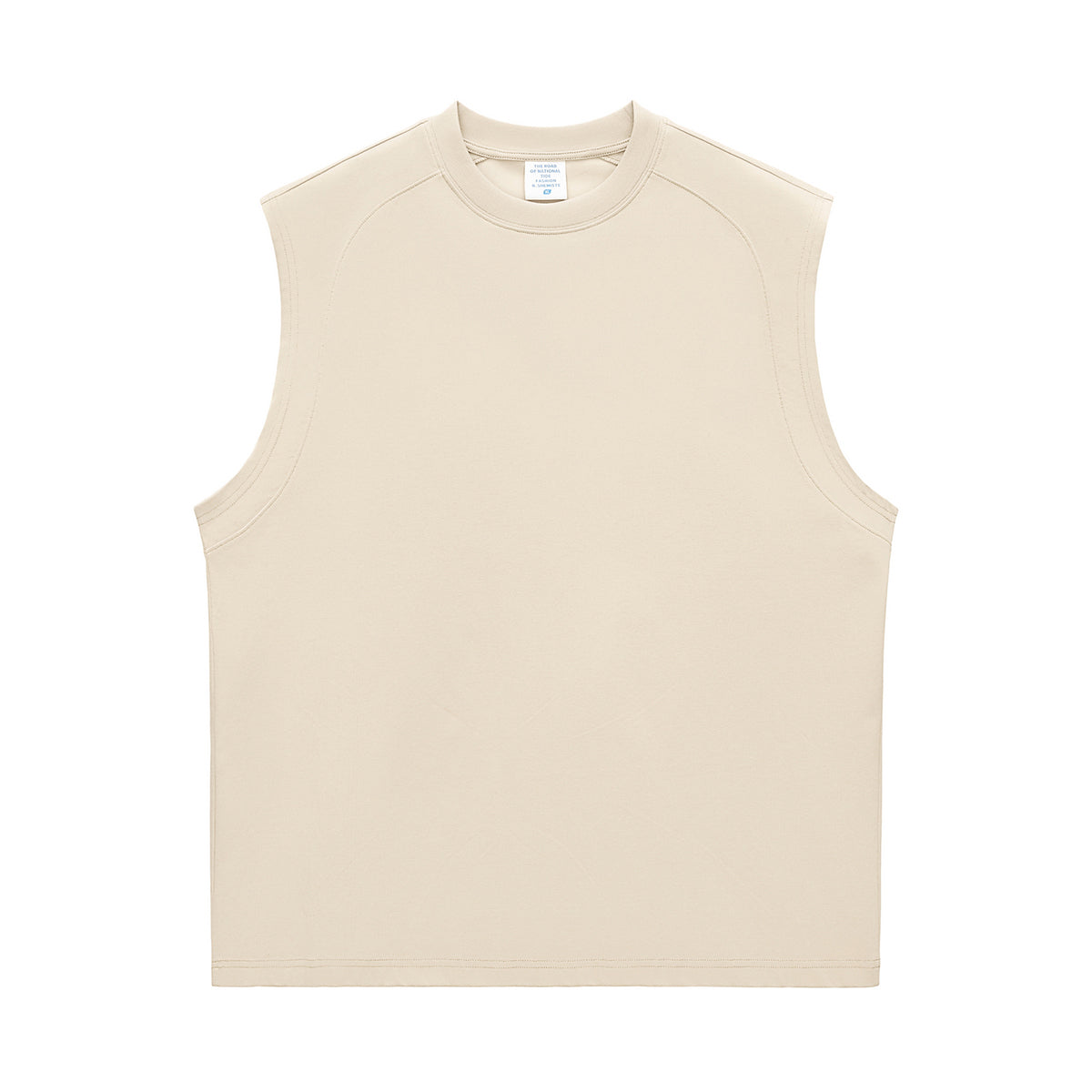 Solid Color Crew Neck Sleeveless Tee 240gsm