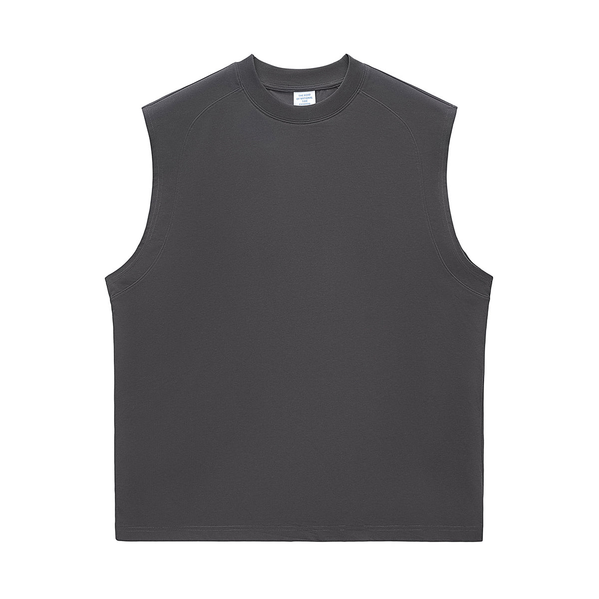 Solid Color Crew Neck Sleeveless Tee 240gsm