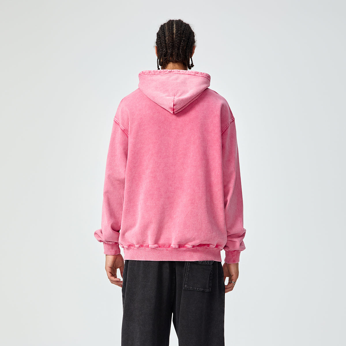 Sweat à capuche délavé avec poche kangourou