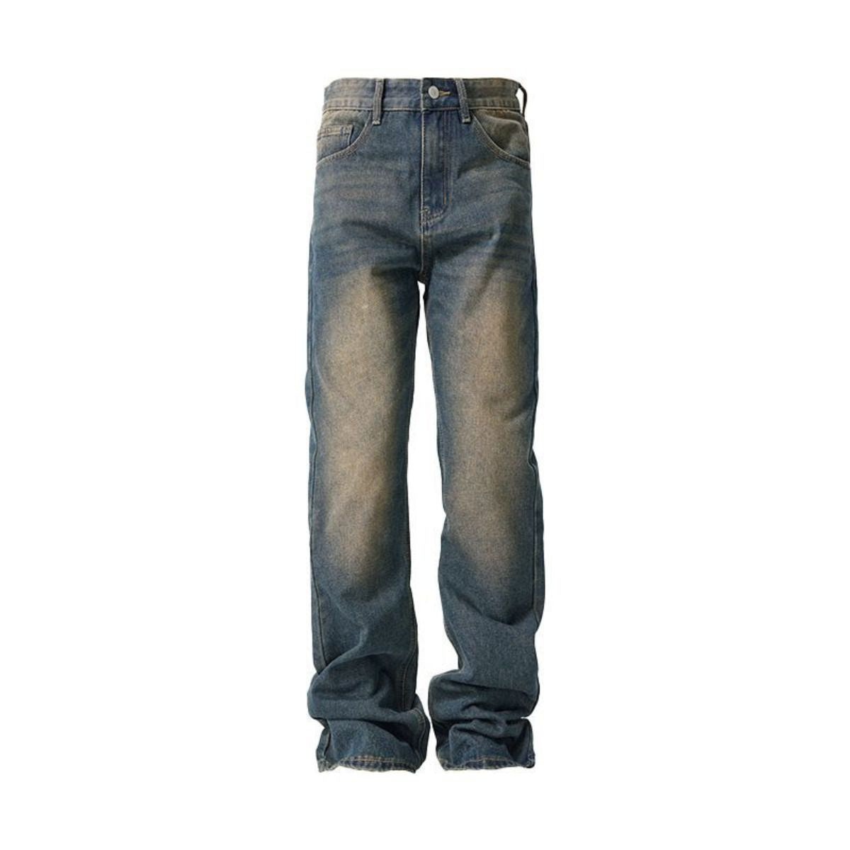 Relaxed Fit Vintage Wash Denim Jeans