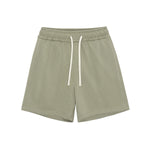 Solid Color Loose-Fit Drawstring Shorts