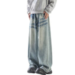 3D Crinkle Tie-Dye Wide-Leg Denim Jeans